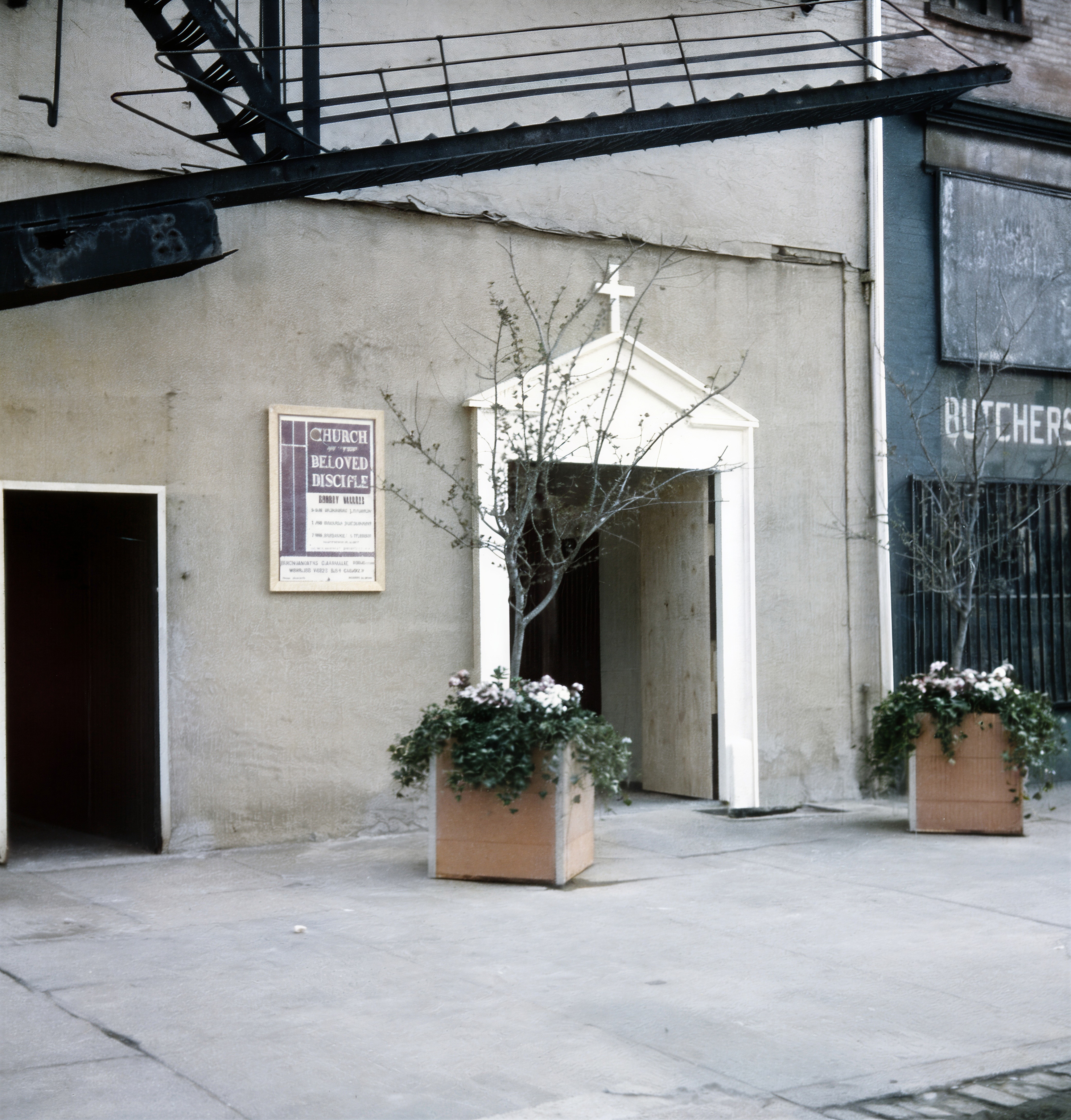 The renovated façade of the Church of the Beloved Disciple at 348 West 14th Street, the congregation's permanent home from 1973 until 1983. Purchased and restored through the labor and generosity of parishioners, the building became one of the first permanently owned houses of worship established by an openly LGBTQ Christian congregation in the United States. For nearly a decade, it served as a sanctuary for worship, community, and pioneering LGBTQ religious life in New York City.