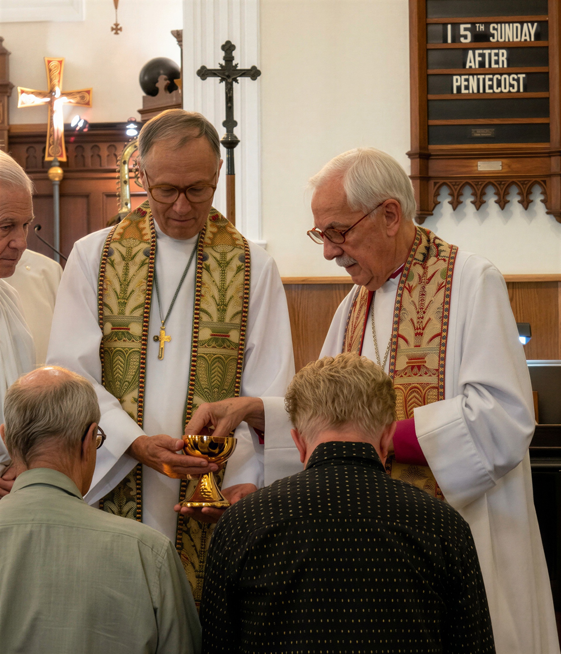 One of the last known photographs of Bishop Robert Mary Clement at the altar, concelebrating the Eucharist with Bishop Ravarour in Los Angeles in 2006. Although the Church of the Beloved Disciple NYC had ceased to exist as an active parish decades earlier, Clement continued to exercise his priestly ministry, preserving the liturgical traditions and sacramental vision that had defined the church since its founding. The image stands as a poignant testament to the continuity of his vocation and his lifelong commitment to an inclusive Catholic ministry.